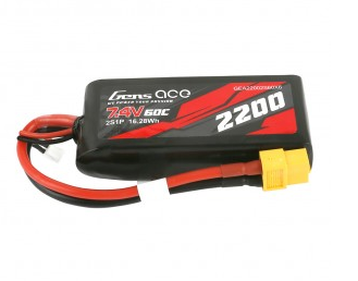 Batería LiPo GENS 2200 mAh 2S 7,4v 60C (Gens Ace)